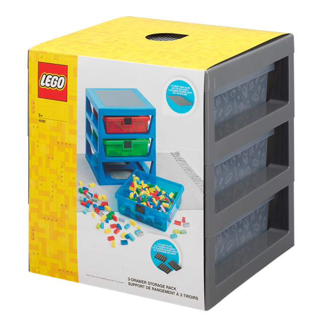 Бокси для іграшок - ​Стелаж з трьома ящиками LEGO Lifestyle сірий (40950003)#6