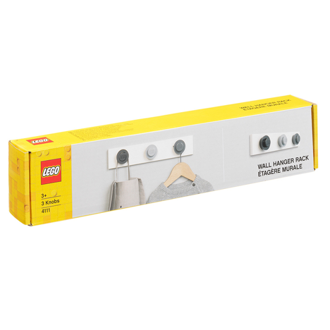 Наборы для творчества - Настенная панель с вешалками LEGO Lifestyle черная, серая, темно-серая (41110003)#3