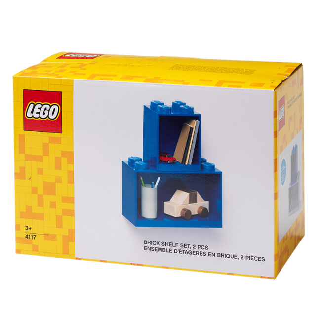 Боксы для игрушек - Набор полок-кирпичиков LEGO Lifestyle 4+8 синий (41171731)#3
