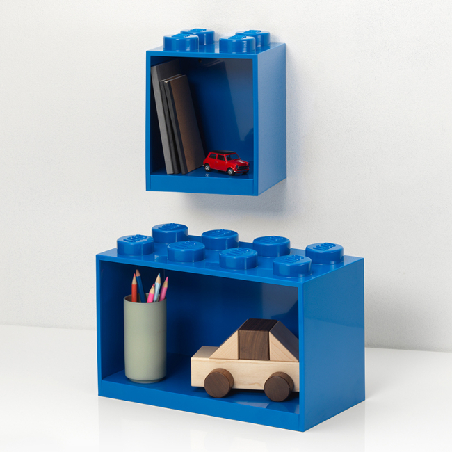 Боксы для игрушек - Набор полок-кирпичиков LEGO Lifestyle 4+8 синий (41171731)#4