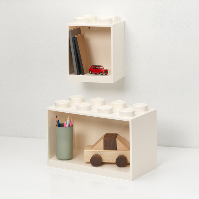 Боксы для игрушек - Набор полок-кирпичиков LEGO Lifestyle 4+8 белый (41171735)#2