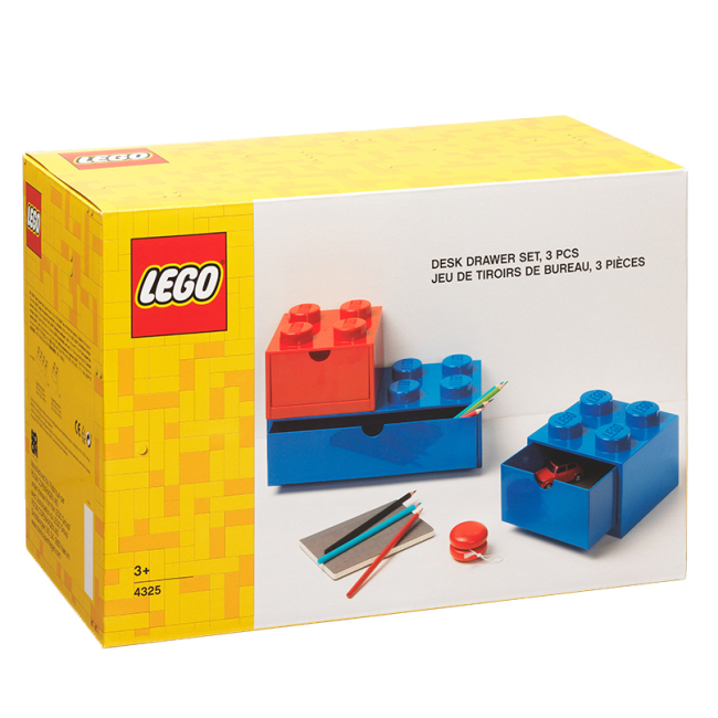 Бокси для іграшок - Набір настільних органайзерів Цеглинки LEGO Lifestyle червоний, синій (43250800)#3