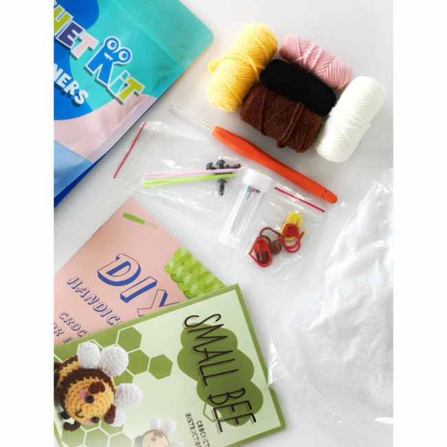 Наборы для творчества - Набор для вязания игрушки крючком Brushme Горшок с кроликом (NBV1)#3