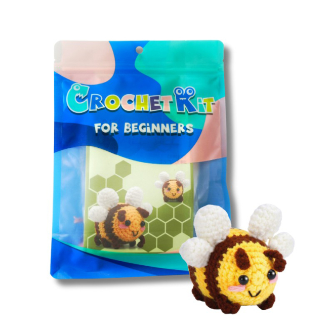 Наборы для творчества - Набор для вязания игрушки крючком Brushme Пчелка (NBV10)#2