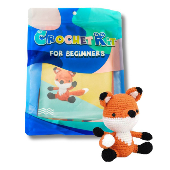 Наборы для творчества - Набор для вязания игрушки крючком Brushme Лиса (NBV3)#2