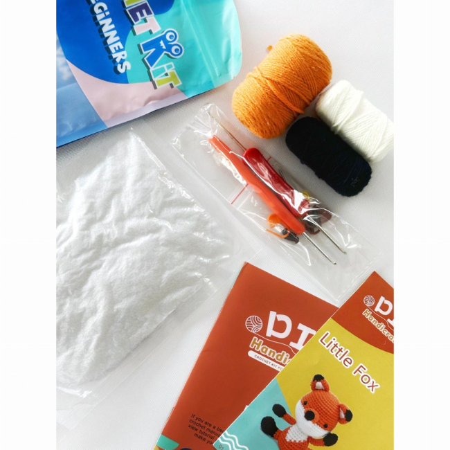 Наборы для творчества - Набор для вязания игрушки крючком Brushme Лиса (NBV3)#3