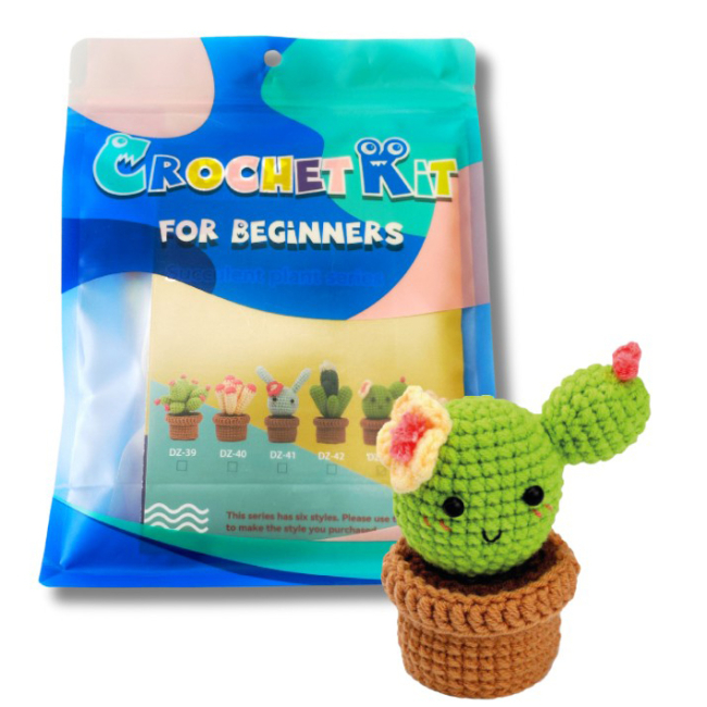Набори для творчості - Набір для в'язання іграшки гачком Brushme Кактус (NBV4)#2