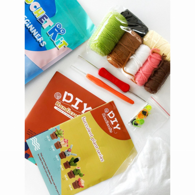 Набори для творчості - Набір для в'язання іграшки гачком Brushme Кактус (NBV4)#3