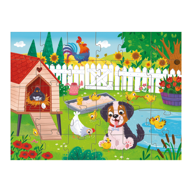 Пазлы - Пазл DoDo Песик и цыплята 30 элементов (300681)#2