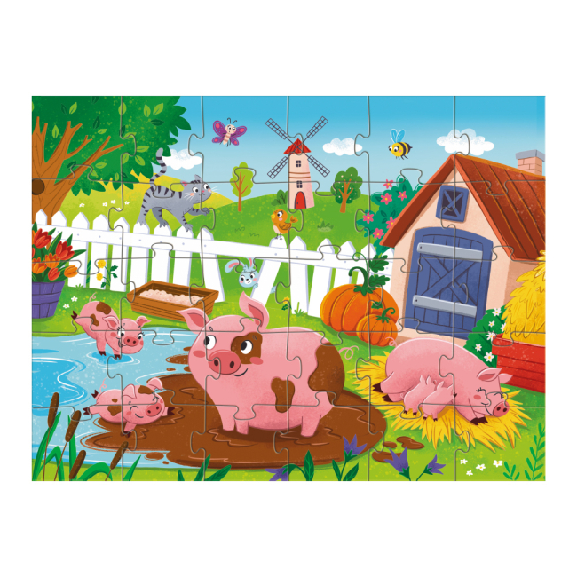 Пазлы - Пазл DoDo Поросята возле пруда 30 элементов (300682)#2