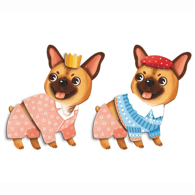 Настольные игры - Магнитная игра DoDo Одевалки Забавные псы (200278)#5