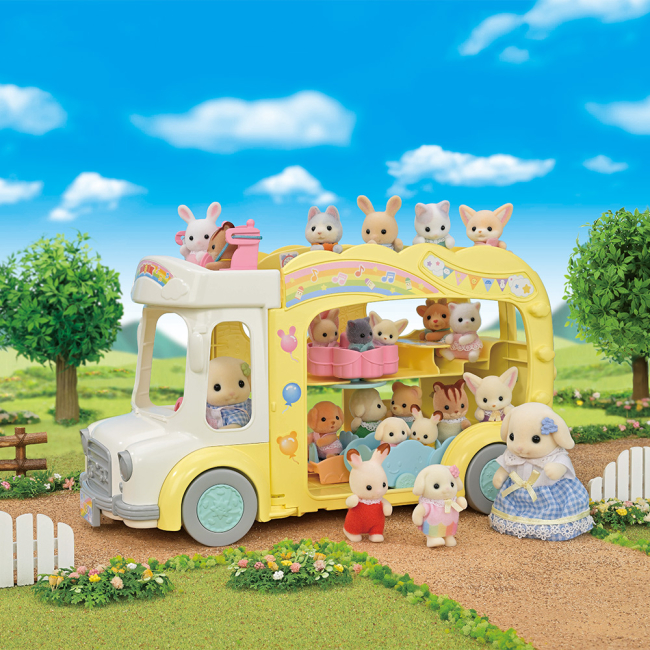 Аксессуары для фигурок - Игровой набор Sylvanian Families Детский двухэтажный автобус (5744)#6