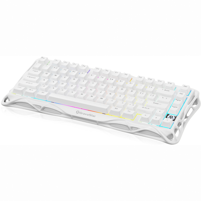 Клавіатура і миші - Клавіатура GravaStar Mercury K1 Lite 80keys BSUN Grey EN/UKR BT/WL/USB білий (GSK1LITE_WHT)#2