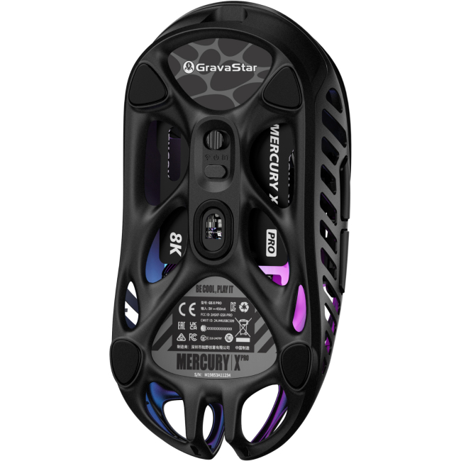 Клавиатура и мыши - Мышка GravaStar Mercury X Pro 8K BT/WL/USB-A RGB черный (GSXPRO_BLK)#6