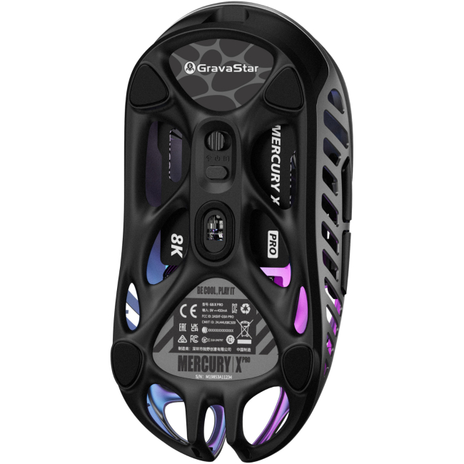 Клавиатура и мыши - Мышка GravaStar Mercury X Pro 8K BT/WL/USB-A RGB серый  (GSXPRO_GRY)#6