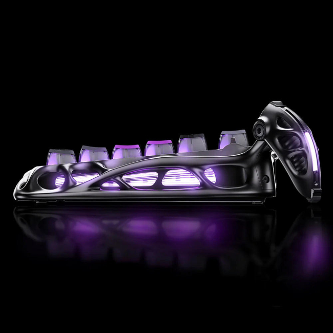 Клавиатура и мыши - Клавиатура GravaStar Mercury K1 Pro 80keys Kailh Speedy Mint BT/WL/USB cyberpunk (GSK1PRO_CBLK)#9