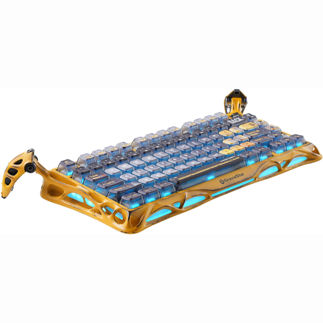 Клавиатура и мыши - Клавиатура GravaStar Mercury K1 Pro 80keys Kailh Speedy Mint BT/WL/USB желтый (GSK1PRO_YLW)#3