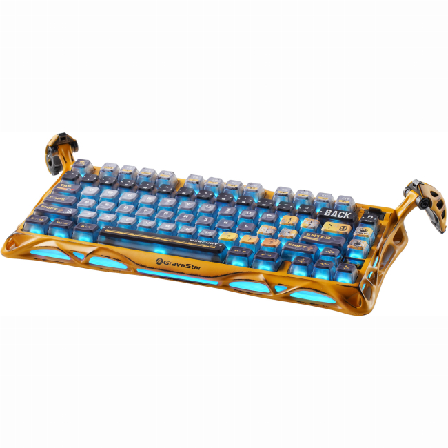 Клавиатура и мыши - Клавиатура GravaStar Mercury K1 Pro 80keys Kailh Speedy Mint BT/WL/USB желтый (GSK1PRO_YLW)#4
