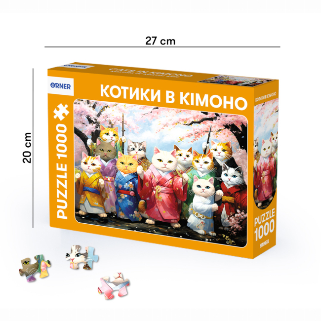 Пазлы - Пазл Orner Котики в кимоно 1000 элементов (orner-2348)#2
