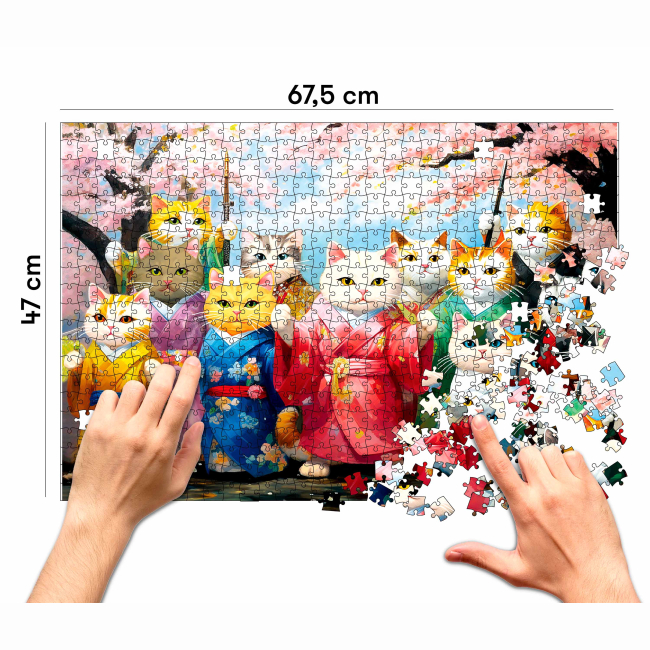 Пазлы - Пазл Orner Котики в кимоно 1000 элементов (orner-2348)#3