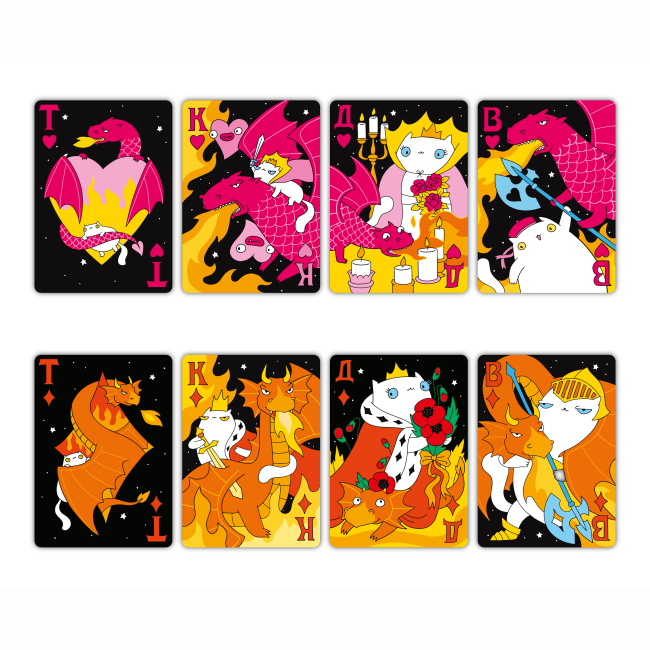 Настольные игры - Игральные карты Orner Maliunok Коты и Драконы (orner-2870)#4