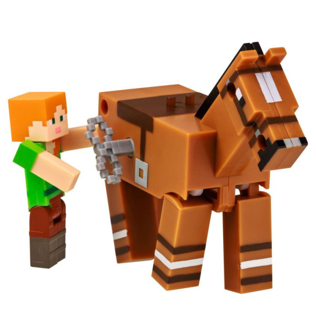 Фігурки персонажів - Набір фігурок Minecraft 3D Алекс та кінь заводний (MC1014/2)#2