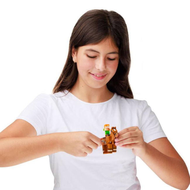 Фігурки персонажів - Набір фігурок Minecraft 3D Алекс та кінь заводний (MC1014/2)#6