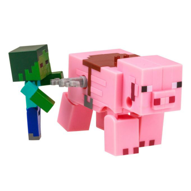 Фигурки персонажей - Набор фигурок Minecraft 3D Зомби и свинья заводная (MC1014/3)#2