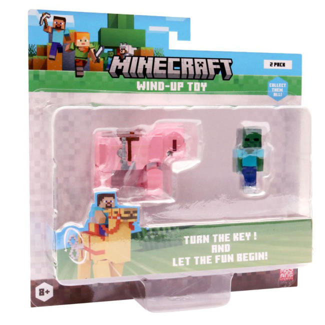 Фигурки персонажей - Набор фигурок Minecraft 3D Зомби и свинья заводная (MC1014/3)#4