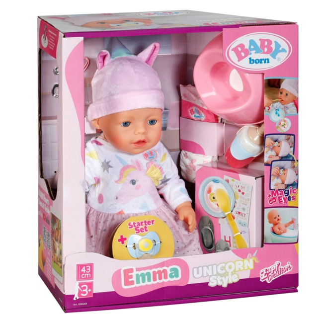 Пупсы - Кукла Baby Born Эмма-Единорог 43 см (836668)#3