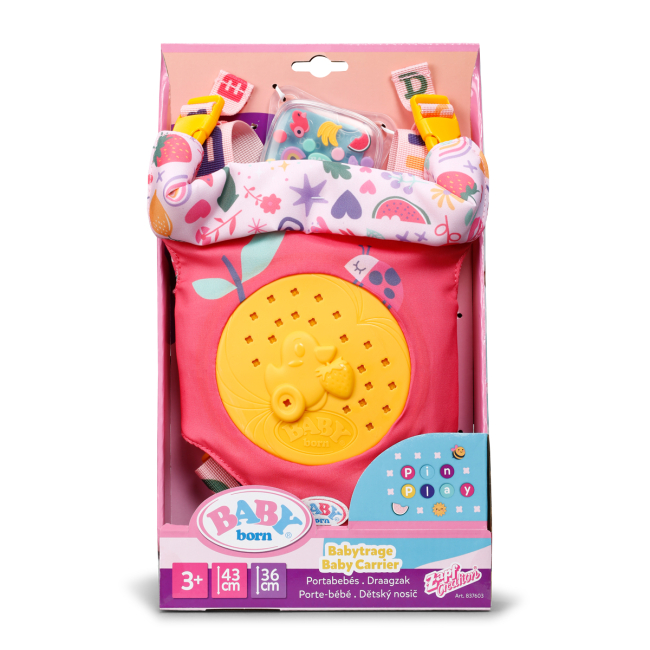 Одежда и аксессуары - Рюкзак-кенгуру для куклы Baby Born Pinplay Яркая прогулка (837603)#4