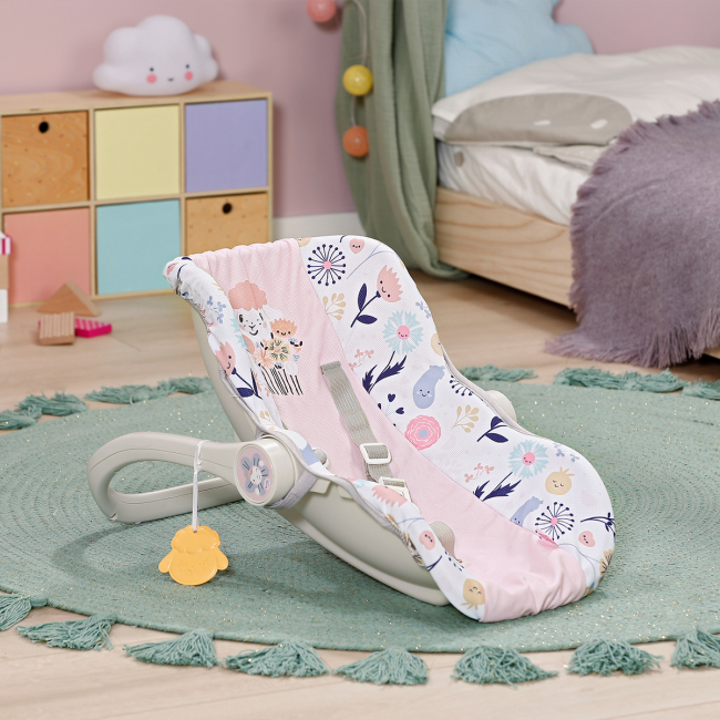 Транспорт і улюбленці - Крісло-переноска для ляльки Baby Born 2 в 1 Квітковий стиль (838518)#3