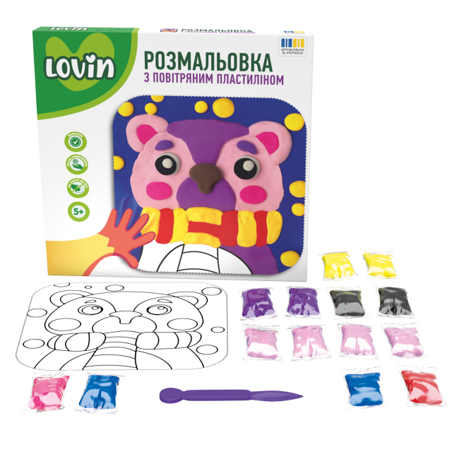 Наборы для лепки - Раскраска с воздушным пластилином Lovin Лесные друзья в ассортименте (7000220)#2