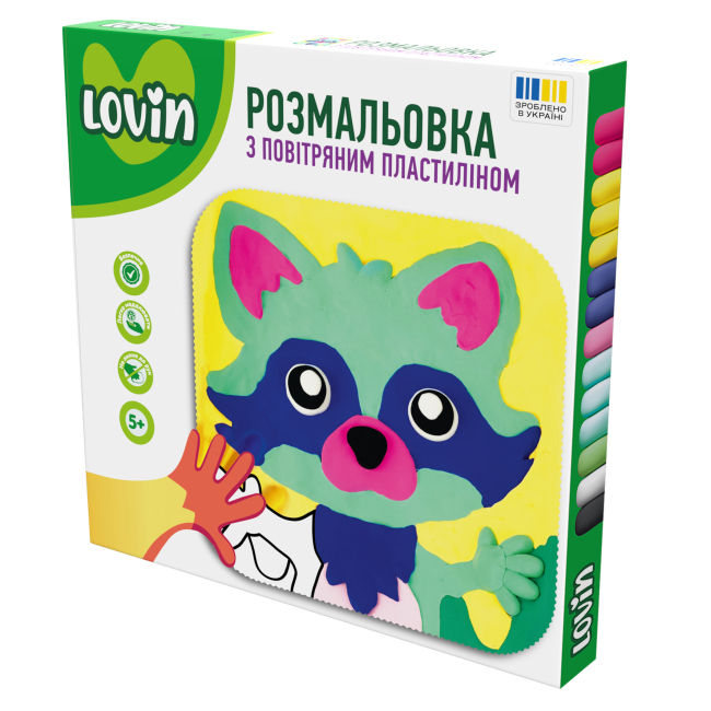 Наборы для лепки - Раскраска с воздушным пластилином Lovin Лесные друзья в ассортименте (7000220)#4