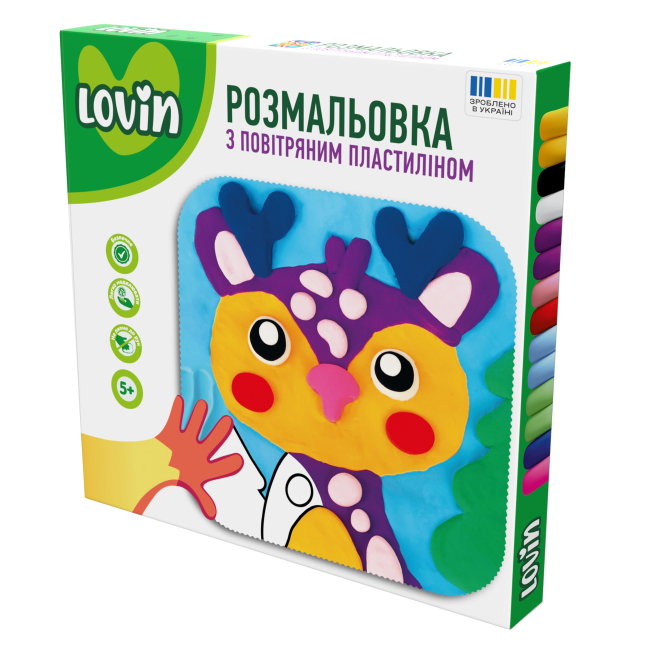 Наборы для лепки - Раскраска с воздушным пластилином Lovin Лесные друзья в ассортименте (7000220)#6