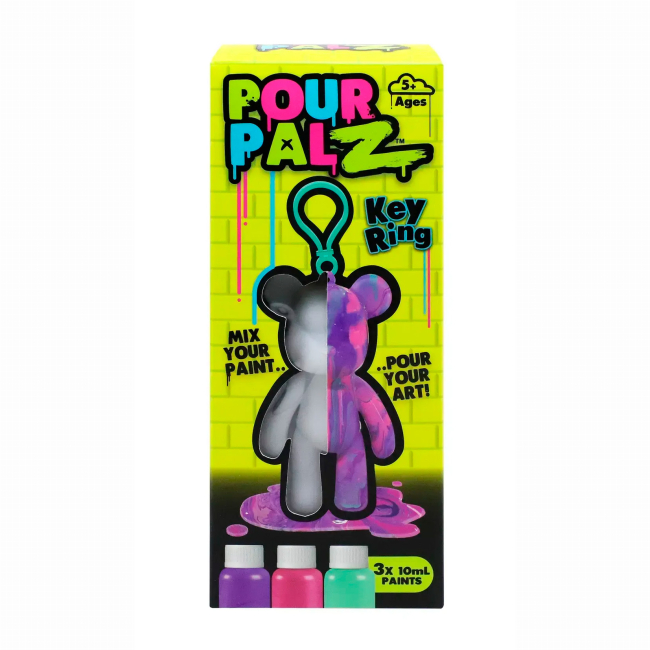 Наборы для творчества - Набор для творчества Pour Palz Флюид Арт Брелок Медвежонок фиолетовый (GS-G66341/2)#3