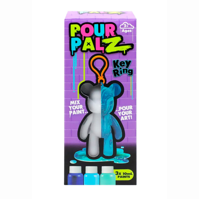Наборы для творчества - Набор для творчества Pour Palz Флюид Арт Брелок Медвежонок голубой (GS-G66341/3)#3