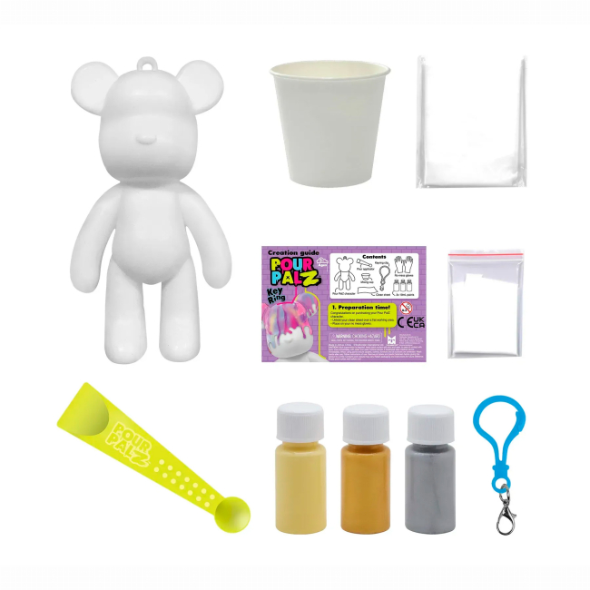 Наборы для творчества - Набор для творчества Pour Palz Флюид Арт Брелок Медвежонок желтый (GS-G66341/4)#2