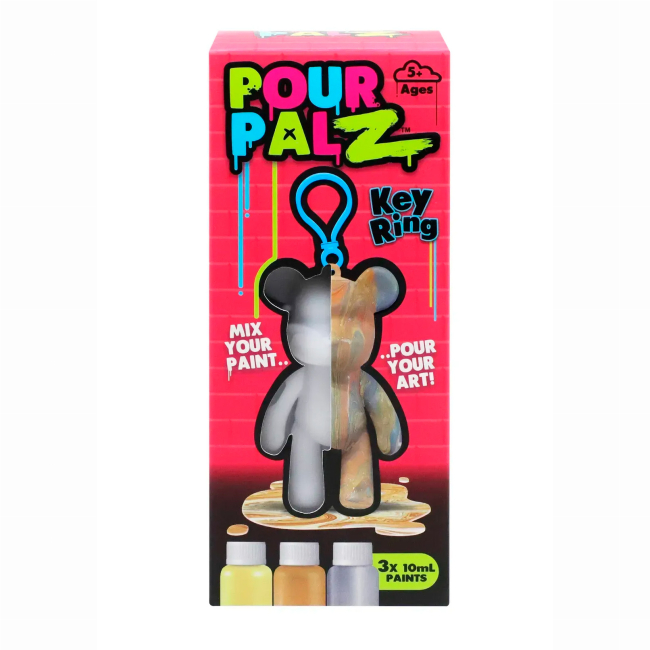 Наборы для творчества - Набор для творчества Pour Palz Флюид Арт Брелок Медвежонок желтый (GS-G66341/4)#3