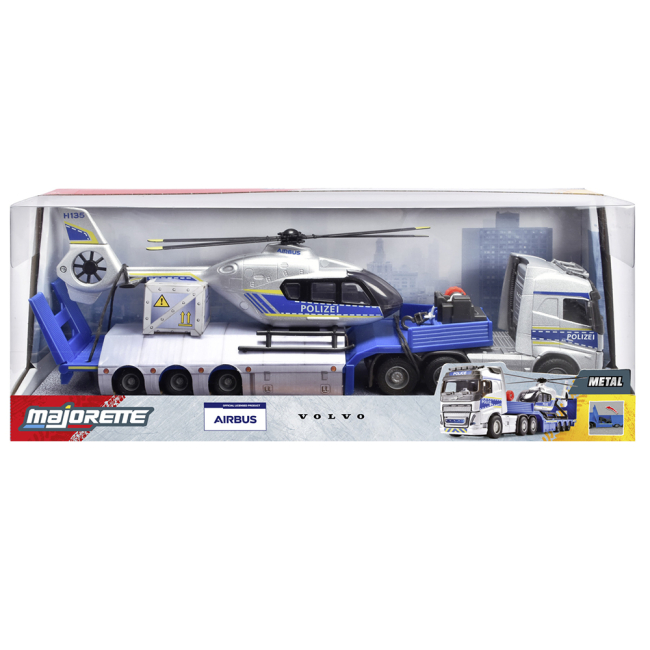 Транспорт и спецтехника - lгpовой набор Majorette Вольво Полиция транспорт с вертолетом (8503716004)#4