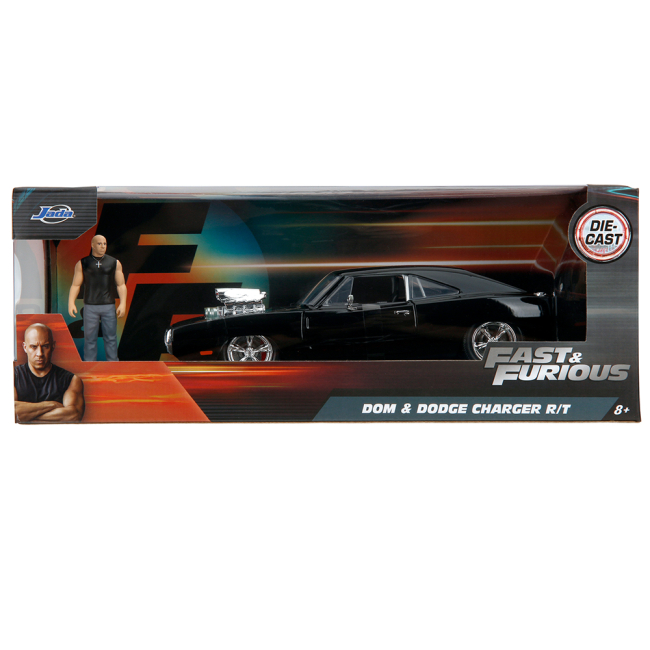 Автомодели - ​Автомодель Jada Форсаж Додж Чарджер 1970 с фигуркой Доминика Торетто черный (9335907314R00)#2