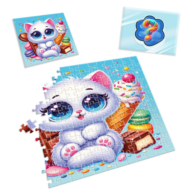 Пазлы - Пазлы Vladi Toys Белый котенок 180 деталей (VT8030-03)#2