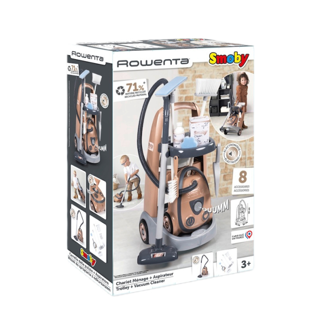 Дитячі кухні та побутова техніка - Ігровий набір Smoby Вiзок для прибирания Ровента з пилососом (7600330325)#2