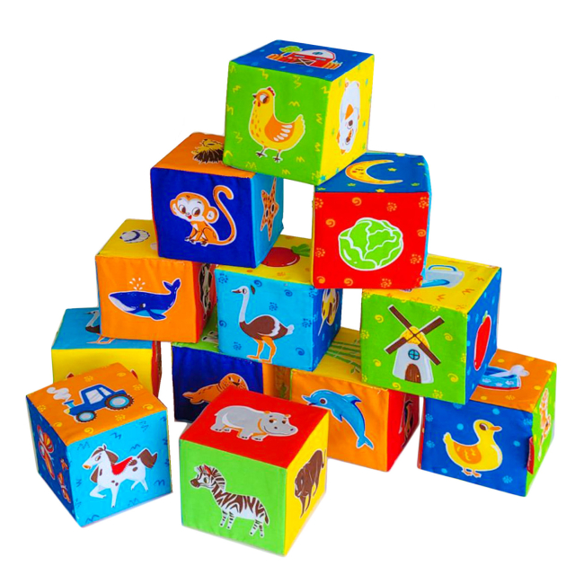 Розвивальні іграшки - ​Ігровий набір Macik Кубики з тваринками (MC 090601-04)#2