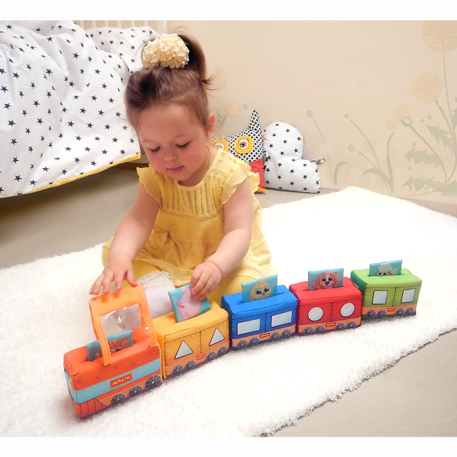 Развивающие игрушки - Мягкая игрушка Macik Паровозик (МС 090602-08)#2