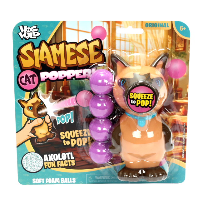 Антистрес іграшки - Іграшка-антистрес HogWild Стріляюче звірятко Сіамський кіт (HW54810)#2