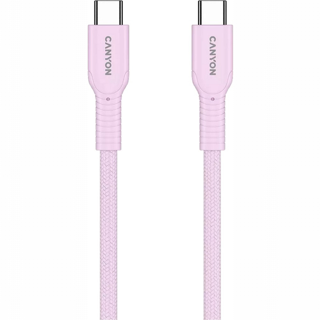 Павербанки - Кабель Canyon OnWire 60CL C-C 60W COLOR Braided 1 м Pink (CND-CCAP60AB10PK)#3