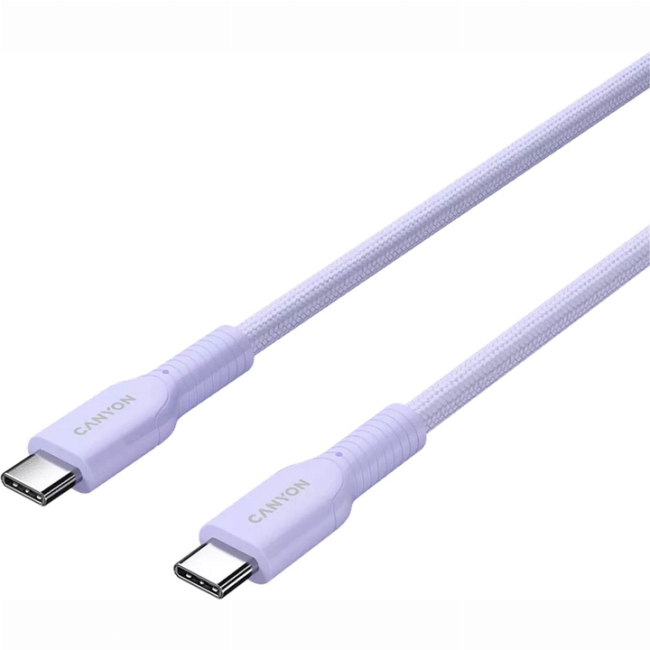 Павербанки - Кабель Canyon OnWire 60CL C-C 60W COLOR Braided 1 м Purple (CND-CCAP60AB10PU)#2
