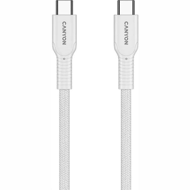 Павербанки - ​Кабель Canyon OnWire 60CL C-C 60W COLOR Braided 1 м White (CND-CCAP60AB10W)#3
