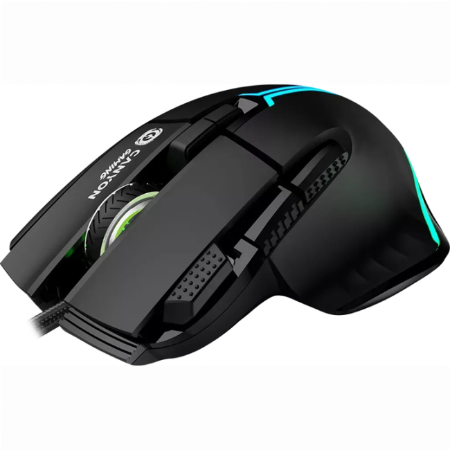 Клавіатура і миші - Мишка Canyon Fortnax GM-636 RGB USB Black (CND-SGM636B)#3